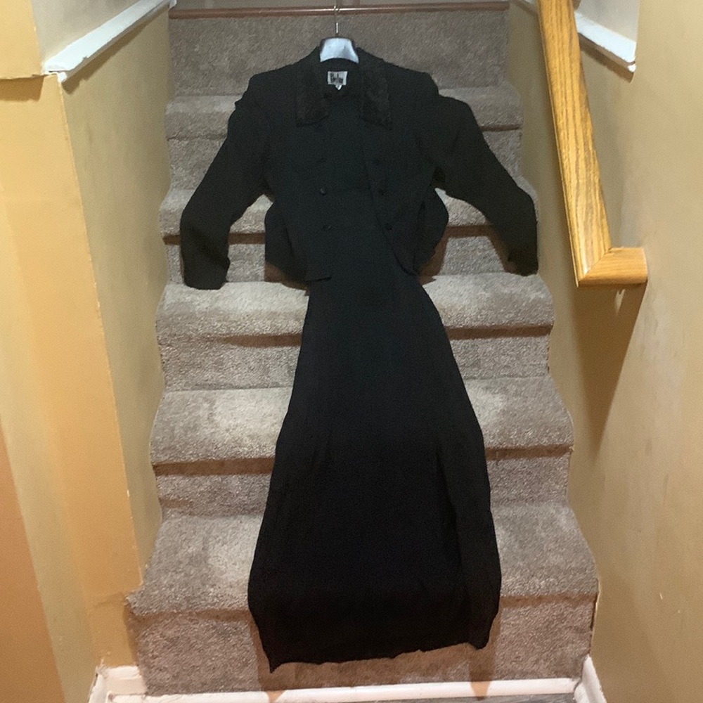 Black Dress with Attached Jacket